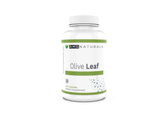 AMG Naturals Olive Leaf capsules bottle front for convenient daily herbal support.