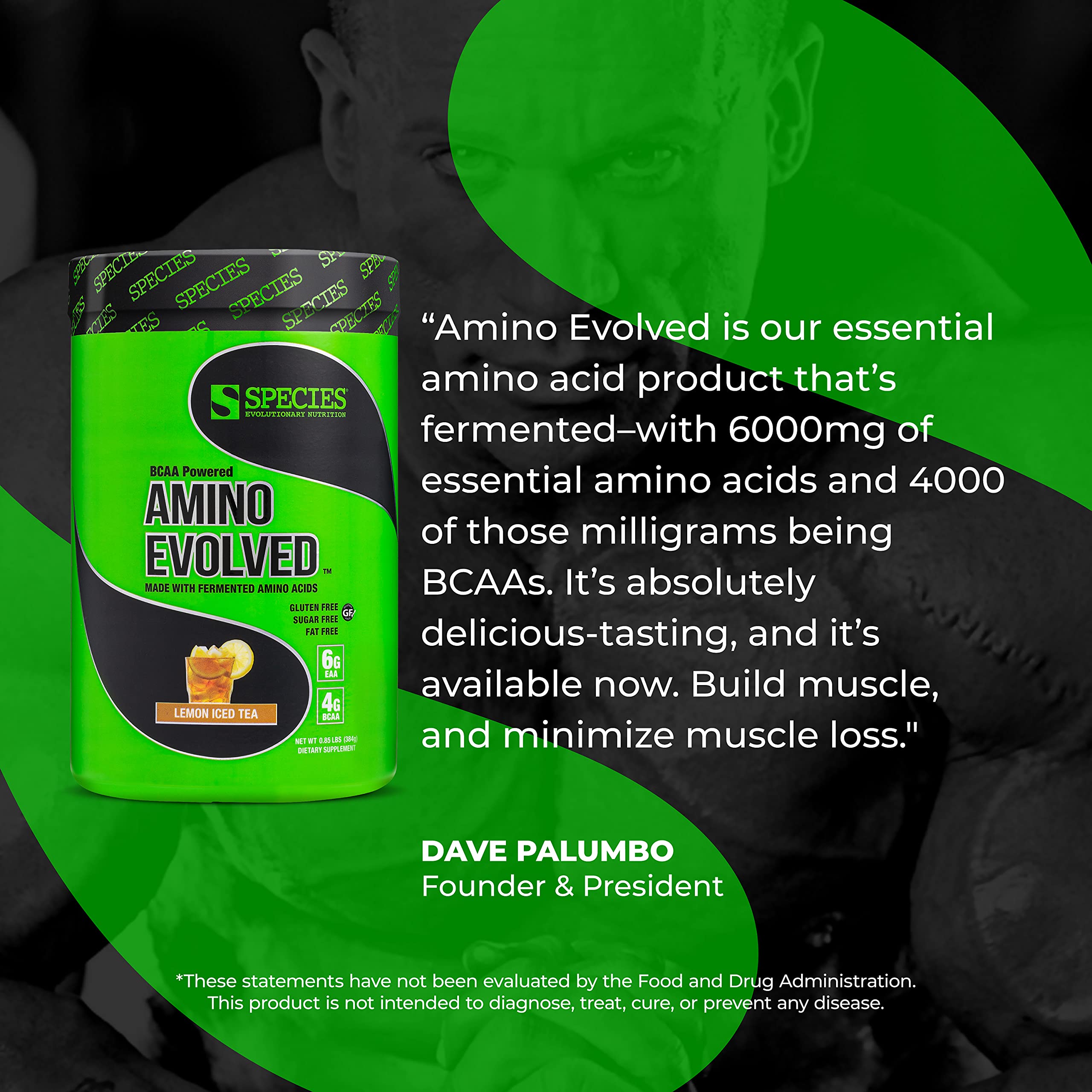 Amino Evolved fermented-amino-acids badge highlights plant-based bioavailability