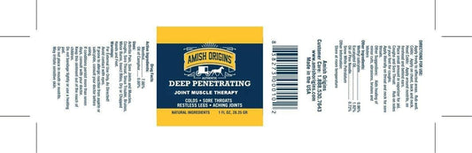 Amish Origins Pain Relief Ointment application relieves sore muscles and back strain.