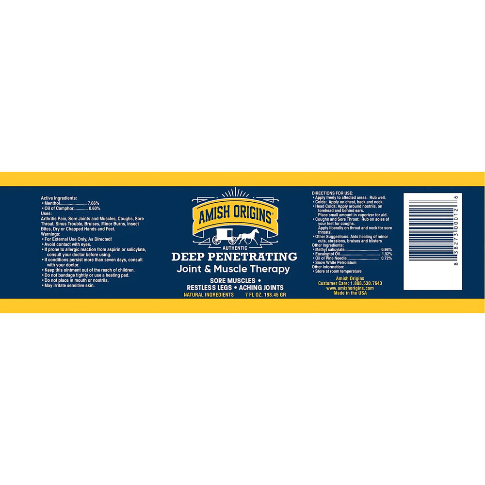 Amish Origins cream being spread on skin illustrating grease-free formula.
