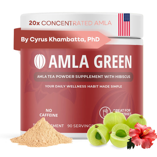Amla Green 20x concentrated powder bottle ready for antioxidant support