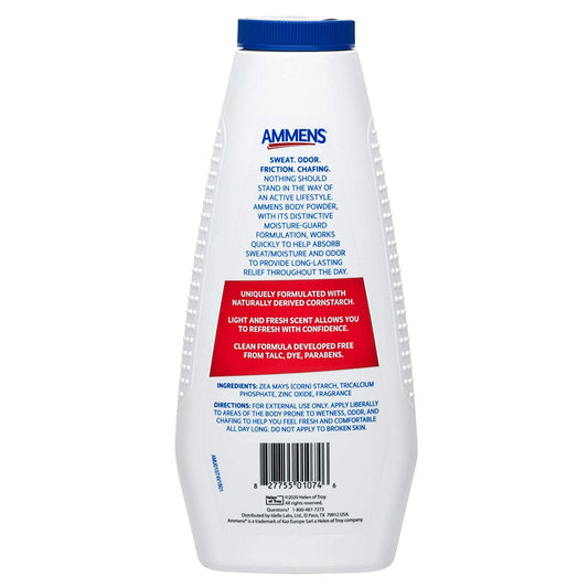 AMMENS Body Powder Original pack of 4 ready for daily use.