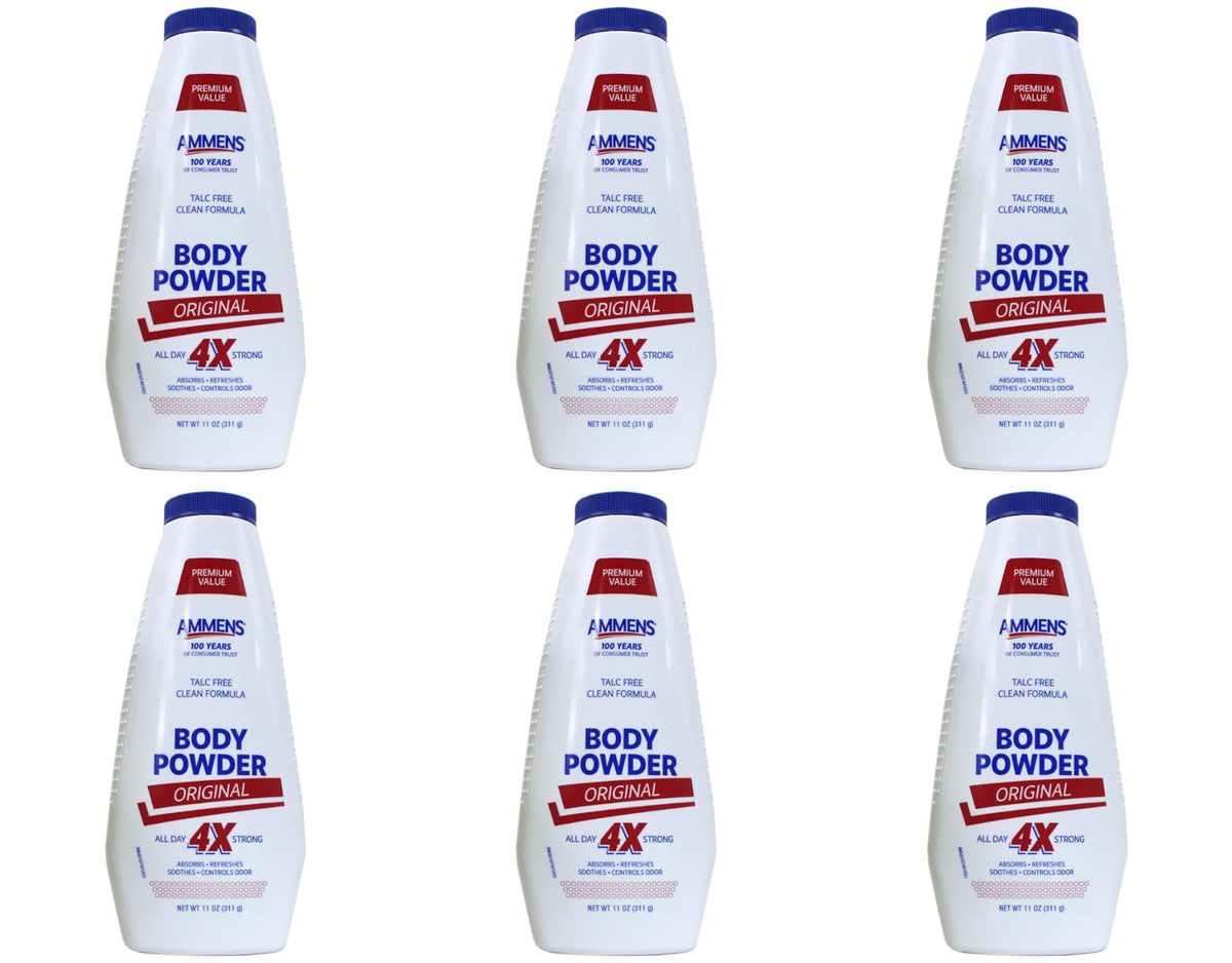 AMMENS Original talc-free body powder jar front view for all-day dryness