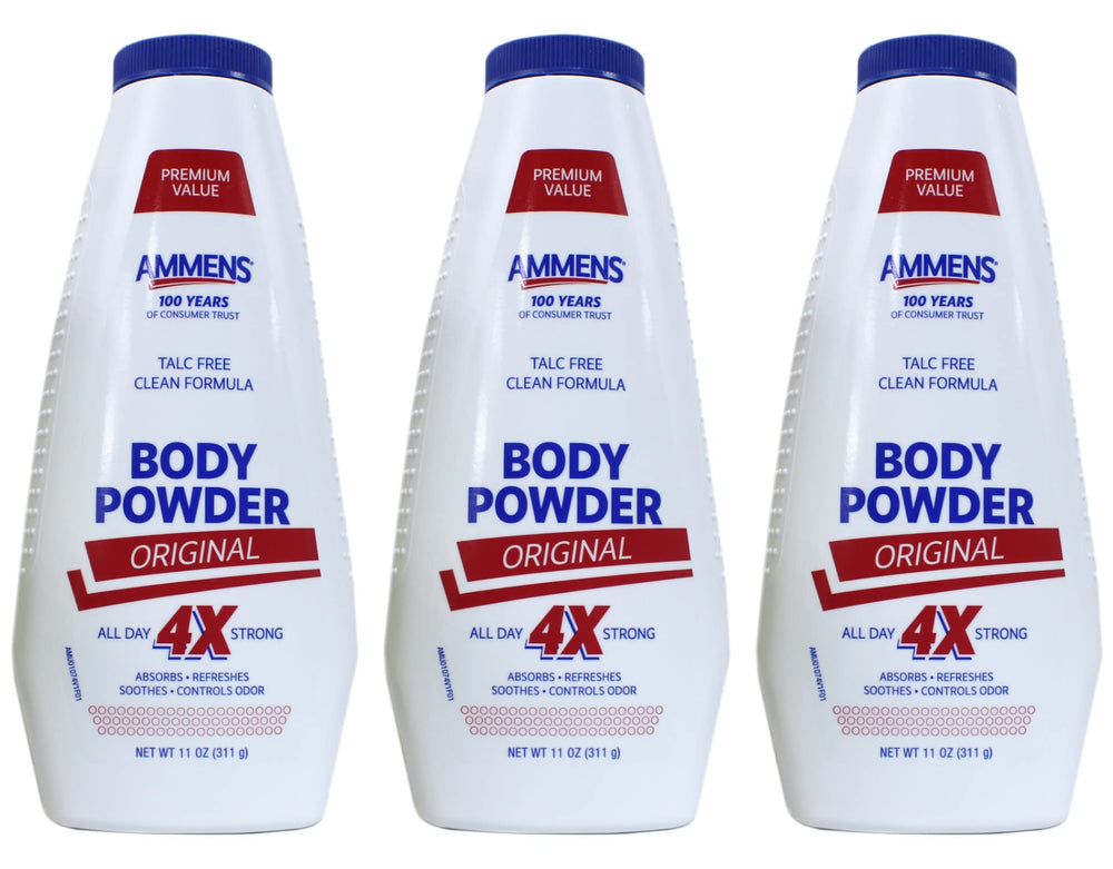 AMMENS Powder 11oz front view for daily protection and skin soothing.