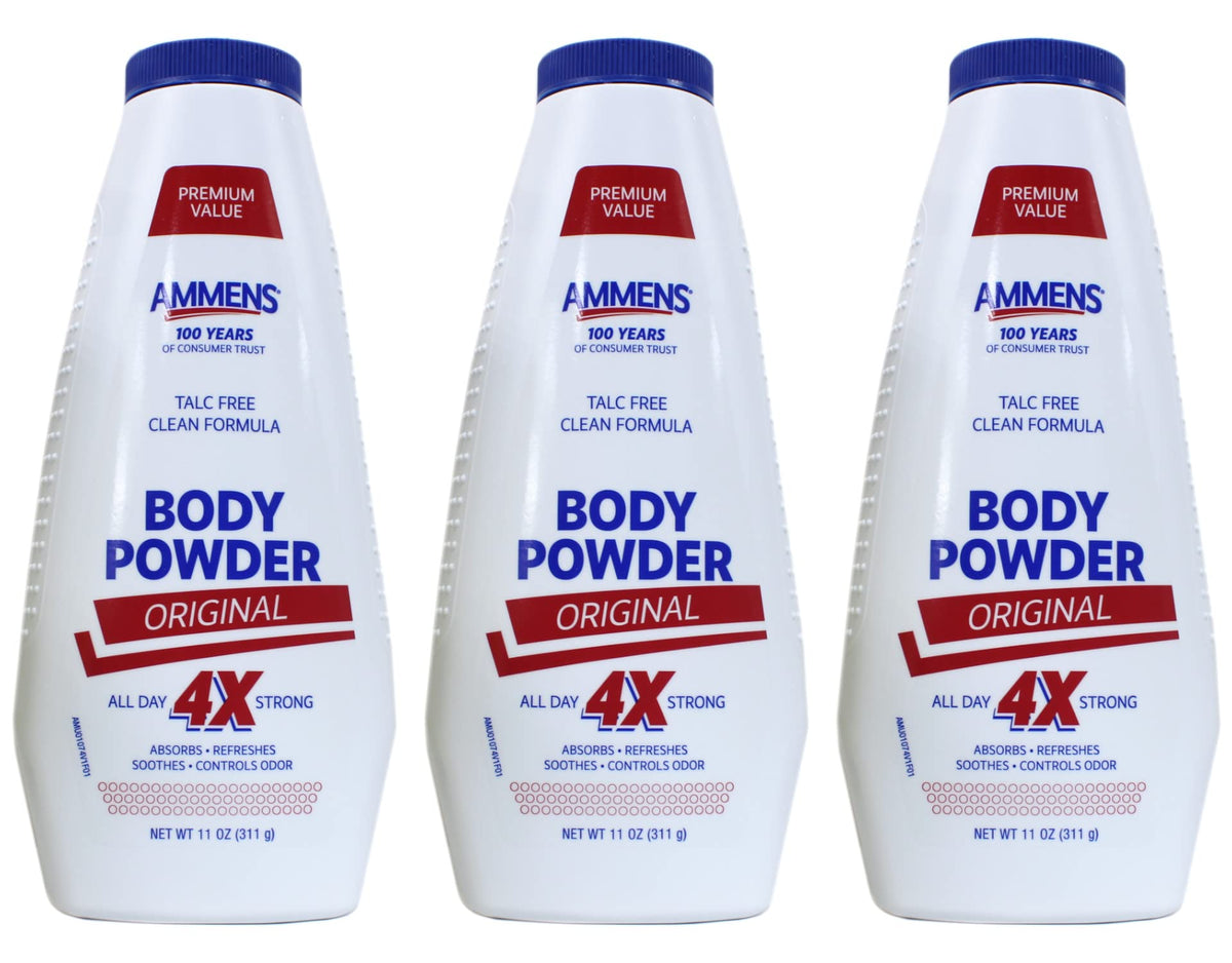 AMMENS Powder 11oz front view for daily protection and skin soothing.