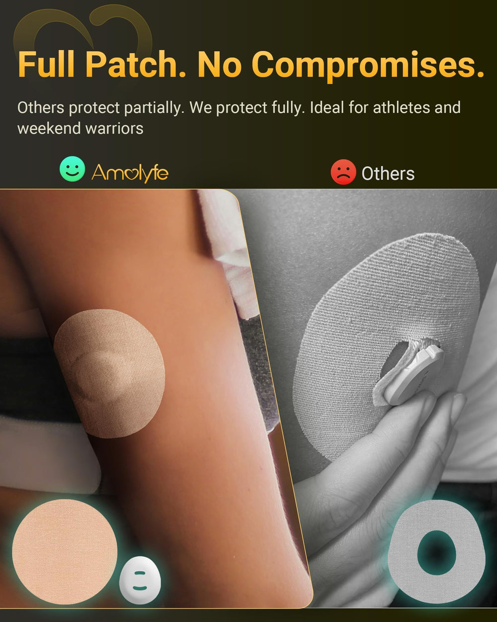 Amolyfe adhesive remover wipes for easy patch removal without residue