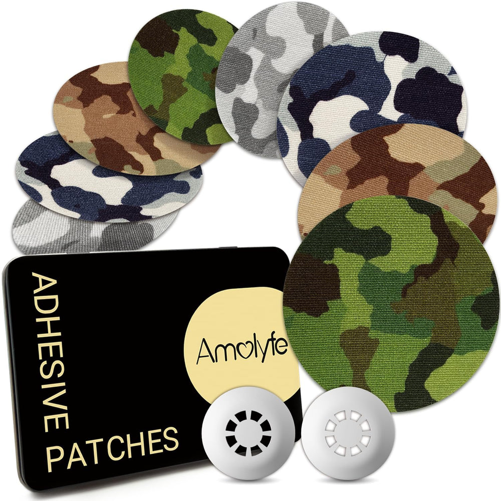 Amolyfe Libre 3 camo waterproof patches protect sensors during swimming.