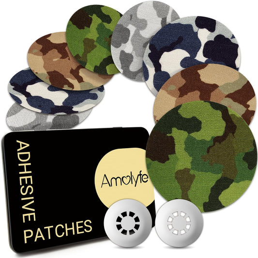 Amolyfe Libre 3 camo waterproof patches protect sensors during swimming.