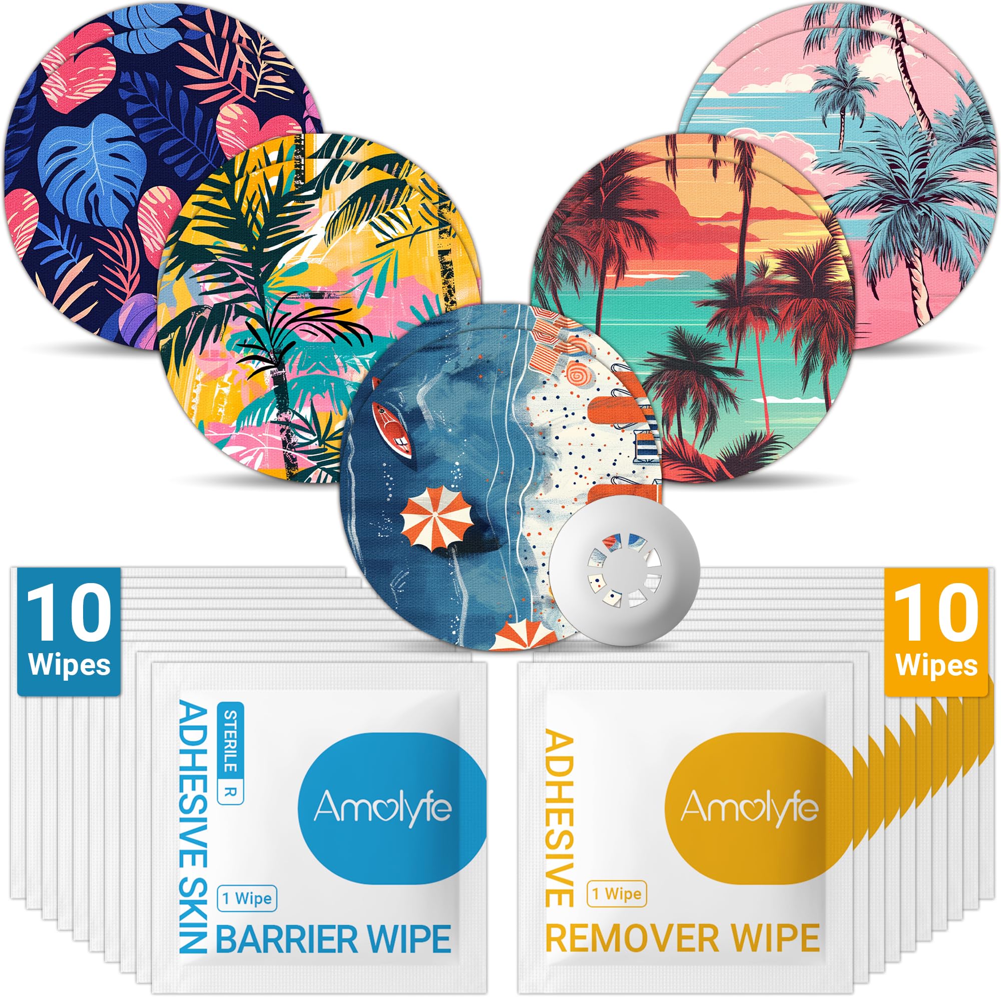 Amolyfe Libre 3 waterproof sensor covers secure adhesion during workouts.