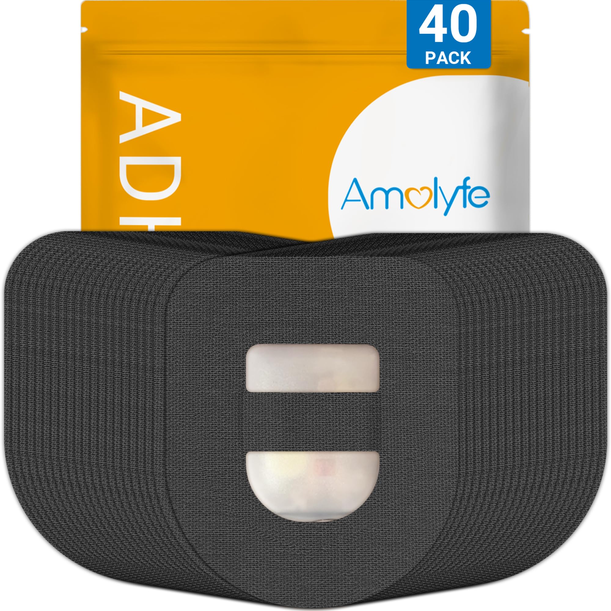 Amolyfe Omnipod 5 adhesive patches on waterproof backing for active wear