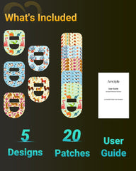 Amolyfe Omnipod 5 overpatches with stretchable backing enable smooth wear.