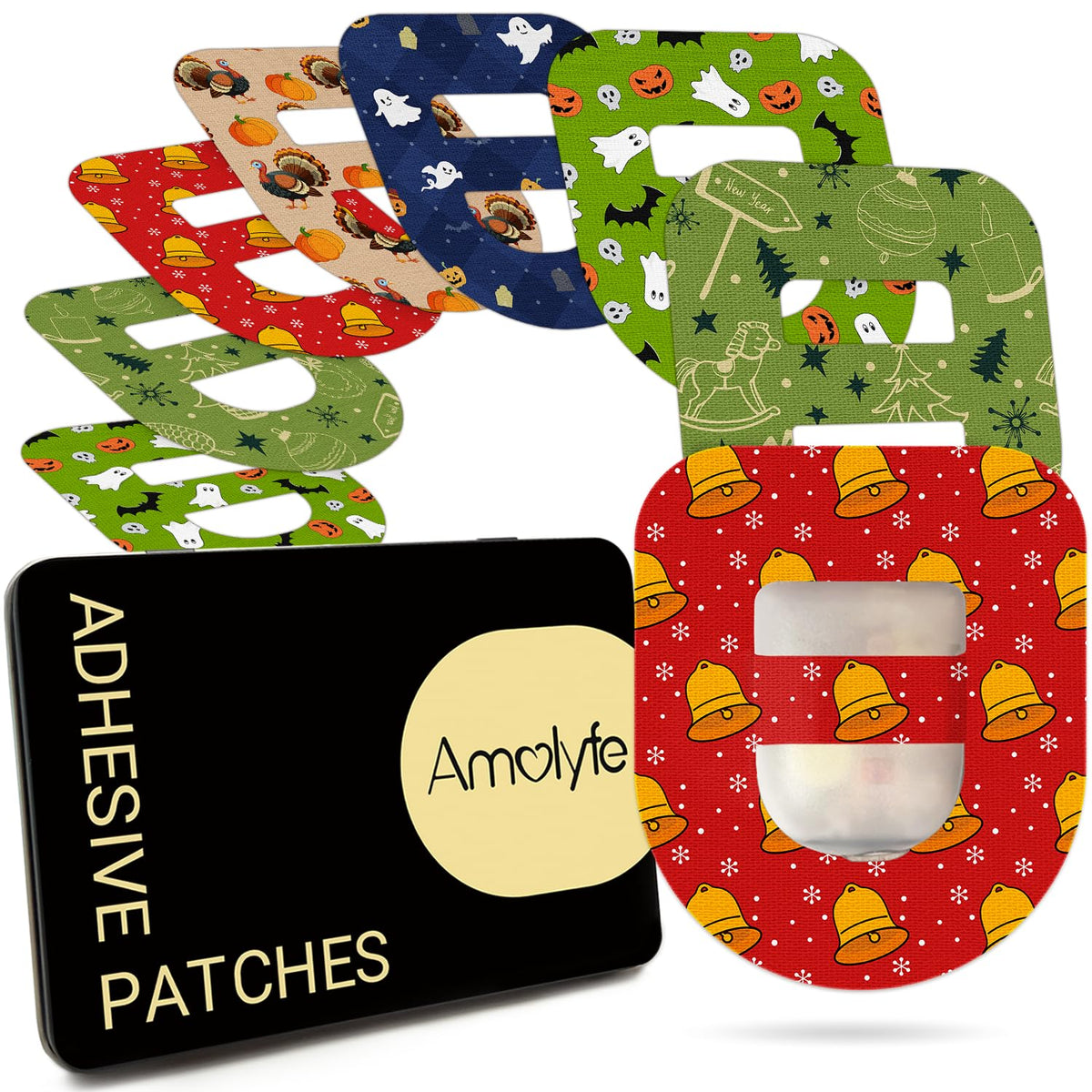 Amolyfe Omnipod 5 patch with middle strap for secure daily wear.