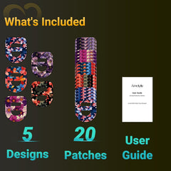Amolyfe Omnipod patches middle-strap reinforcing pod security.