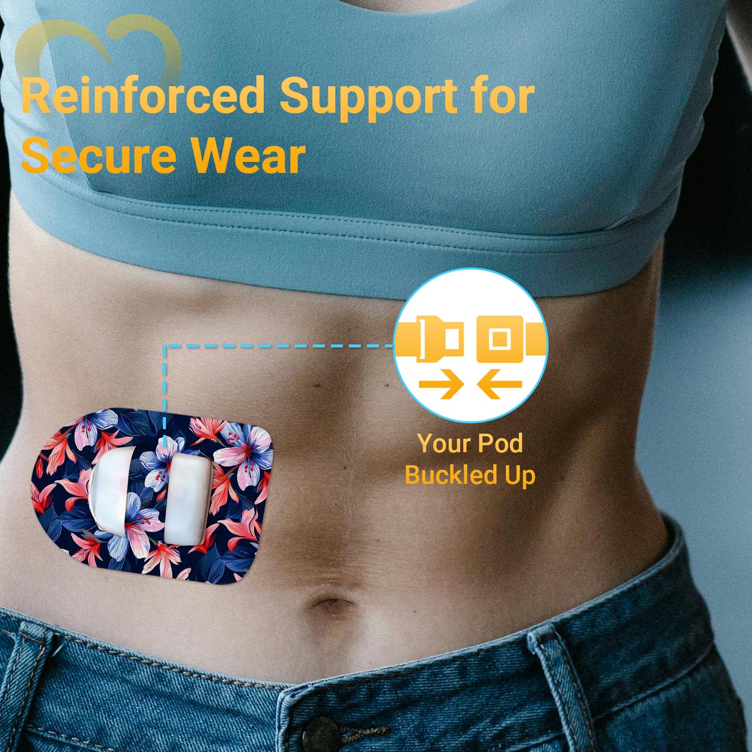 Amolyfe Omnipod patches stretch-back design makes application seamless.