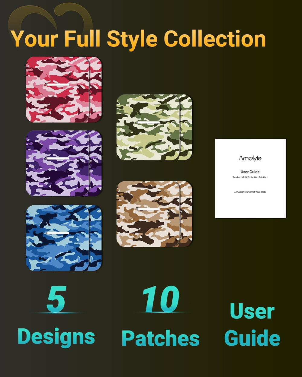 Amolyfe Tandem Mobi sleeve shown in shower-ready setup for easy access.