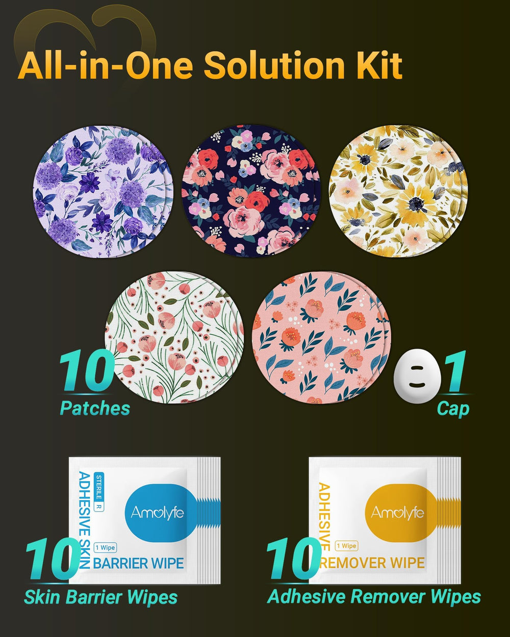 Waterproof overpatches for Dexcom G7 by Amolyfe during active use