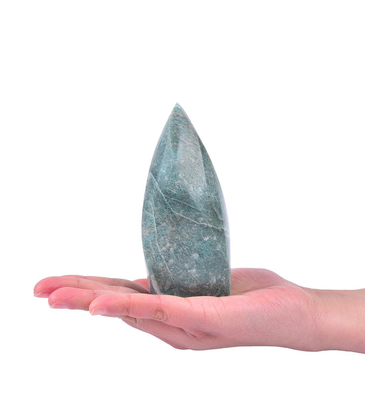 AMOYSTONE Amazonite spiral-tower enhances desk focus and energy