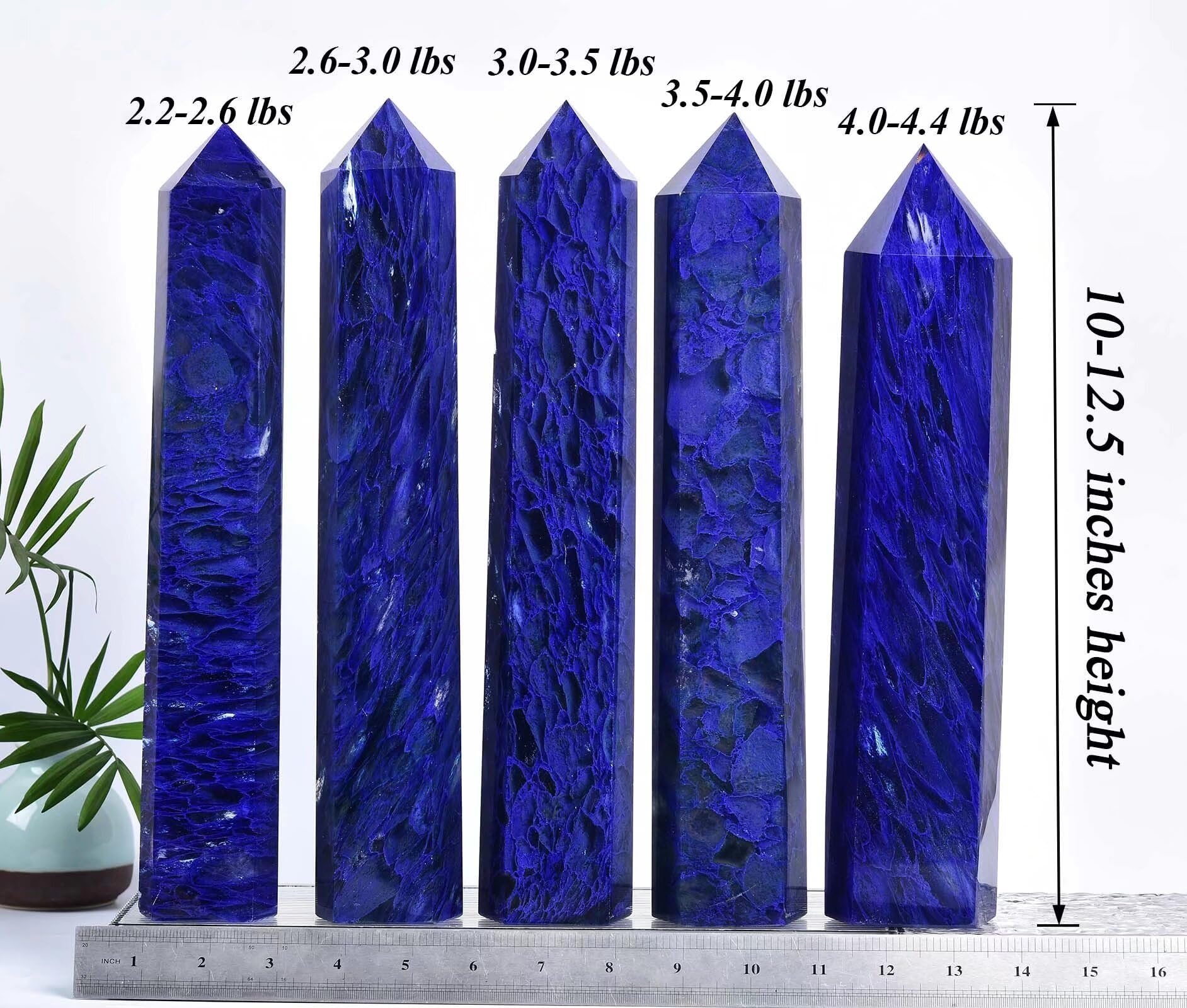 AMOYSTONE hand-polished artificial crystal wand for home and office display.
