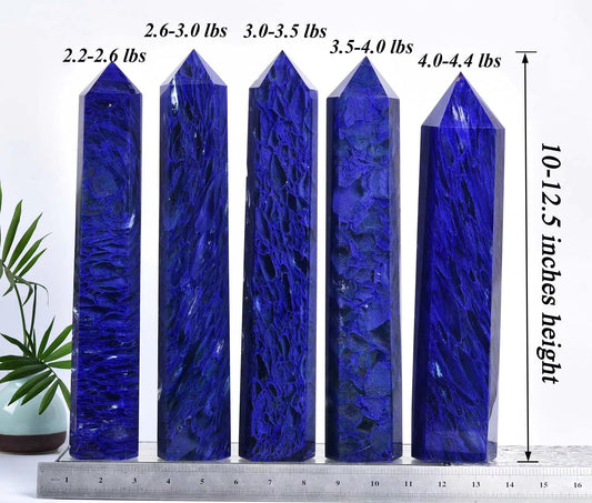 AMOYSTONE hand-polished artificial crystal wand for home and office display.