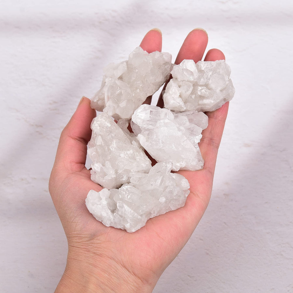 AMOYSTONE boxed quartz clusters collection for display and decor.