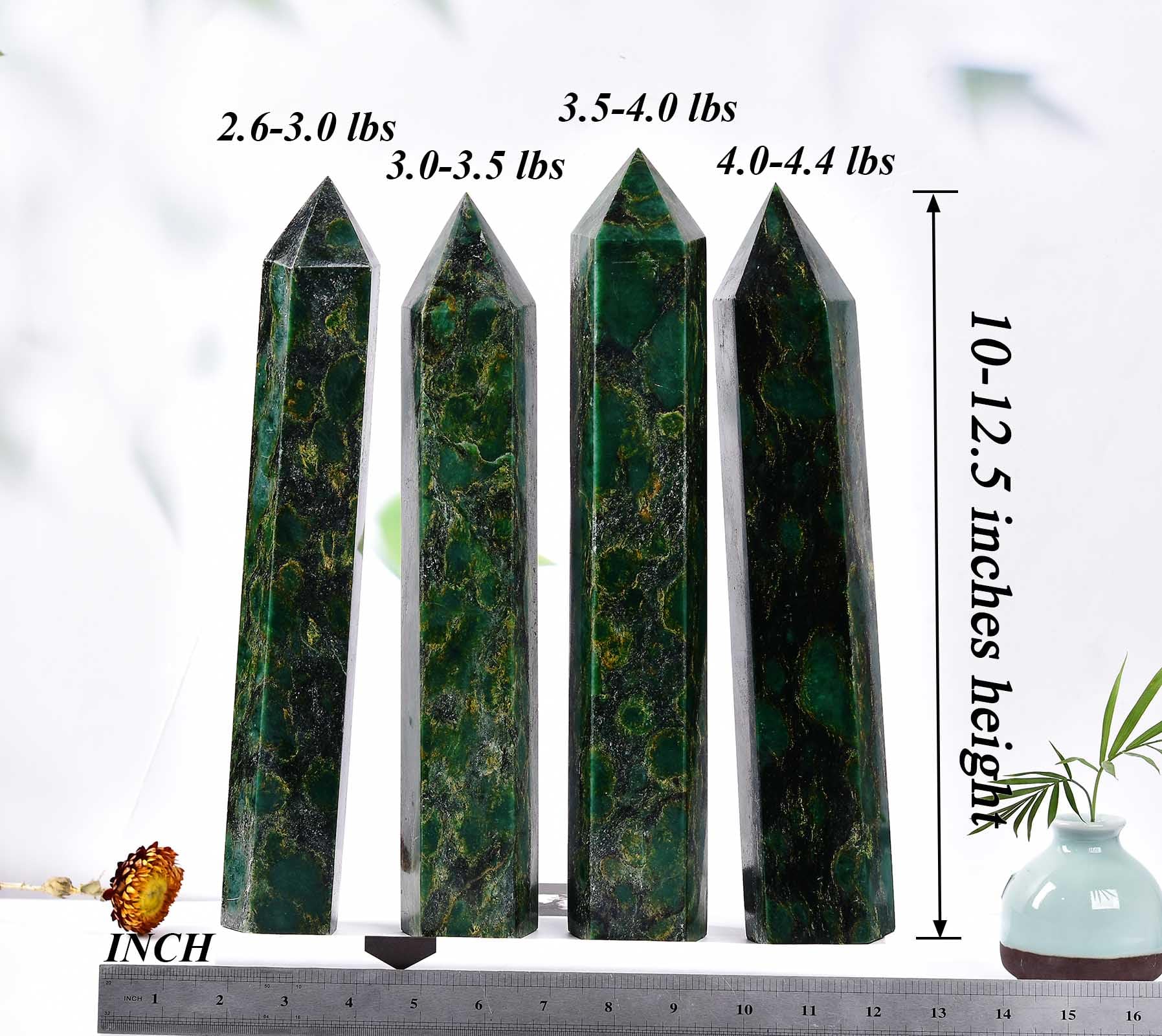 AMOYSTONE crystal obelisk decor in a serene living space