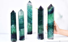 AMOYSTONE fluorite wand energy flow for yoga and rituals