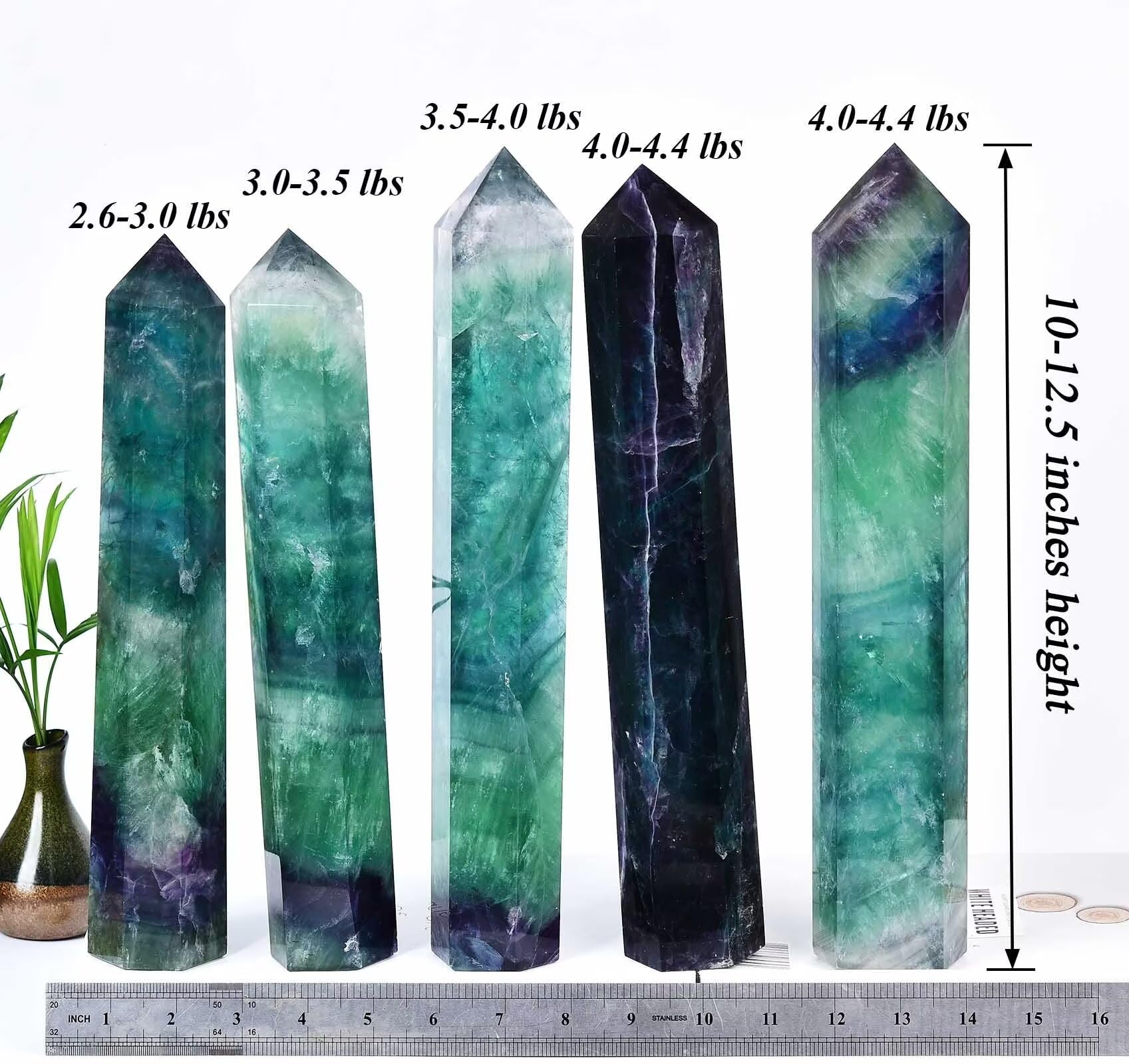 AMOYSTONE fluorite wand used during meditation for focused breathing