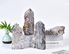 AMOYSTONE gem tower sphalerite home decor piece for meditation corners.
