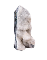 AMOYSTONE geode slab moss agate with dendritic patterns for focused rituals at home