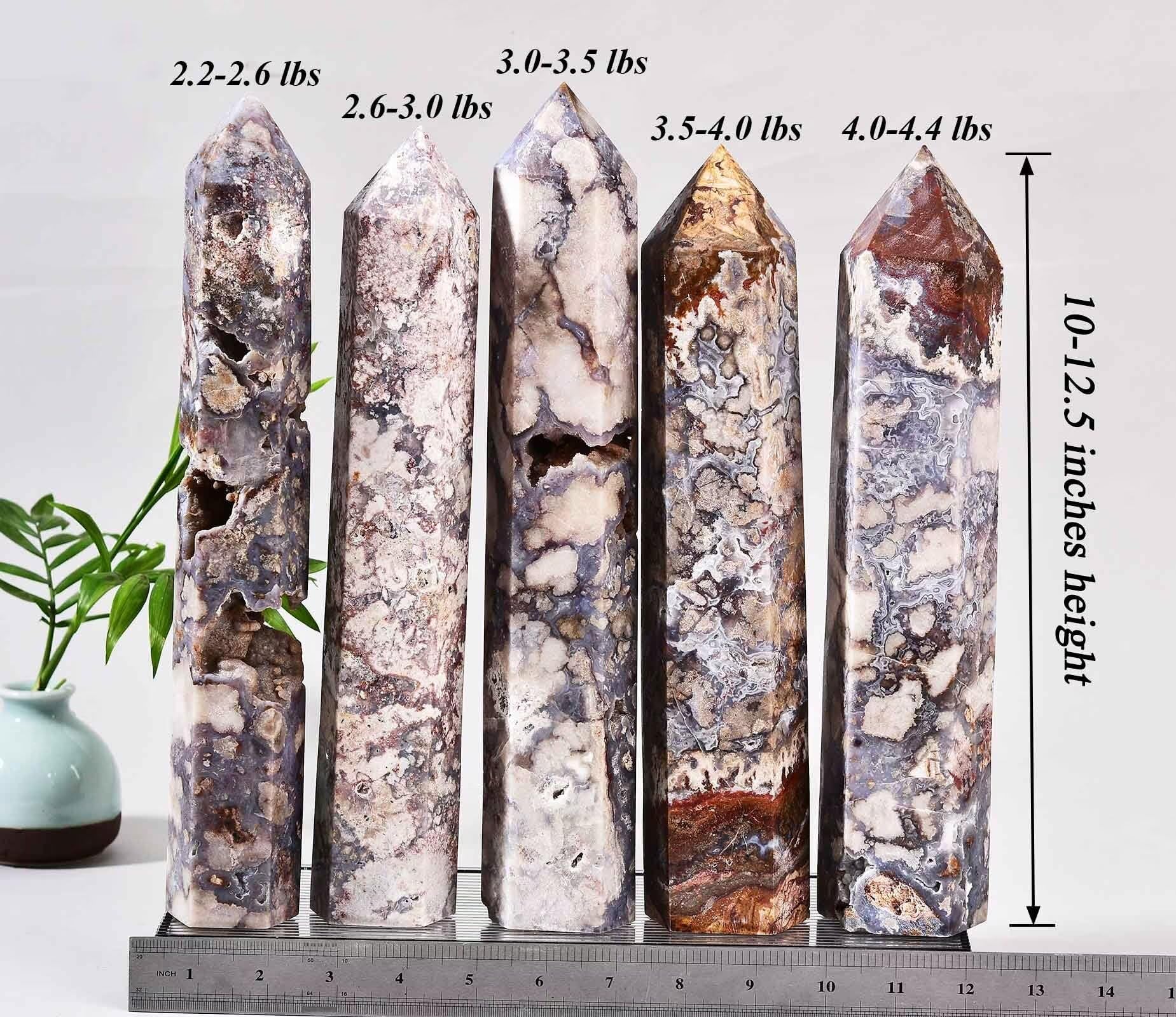 AMOYSTONE 6-facet wand demonstrates precise cuts for directing energy during practice.