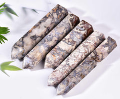 AMOYSTONE Blue Flower Wand base detail suggests stability for room display.