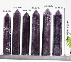 AMOYSTONE obelisk wand in lilac tones enhances tranquil atmosphere at home