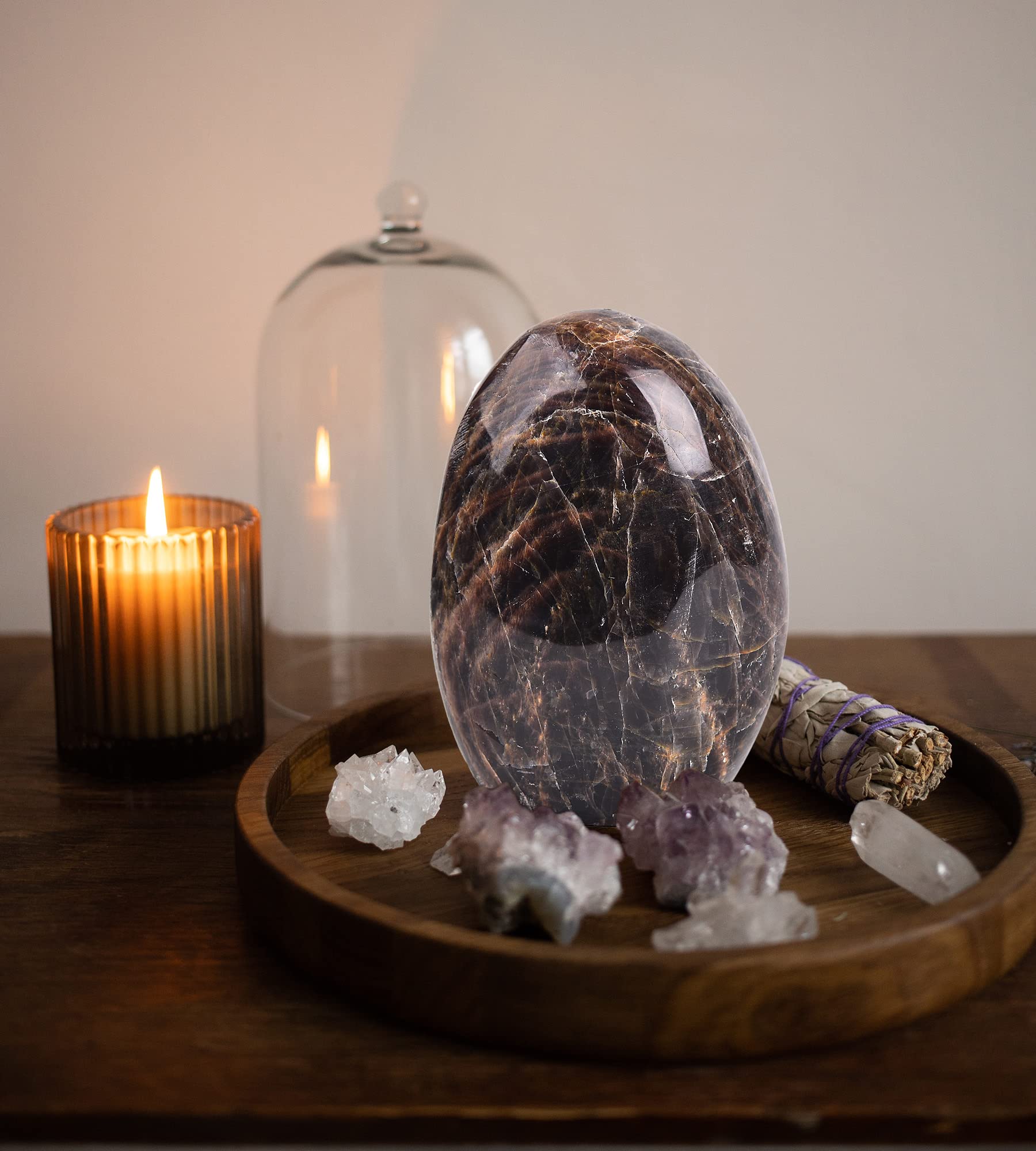 AMOYSTONE black moonstone slab makes a thoughtful gift for birthdays and anniversaries.