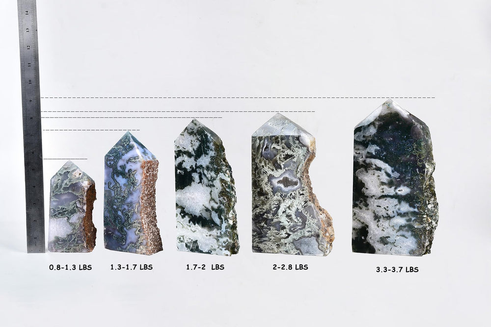 AMOYSTONE moss agate feng shui decor adds natural balance to spaces.
