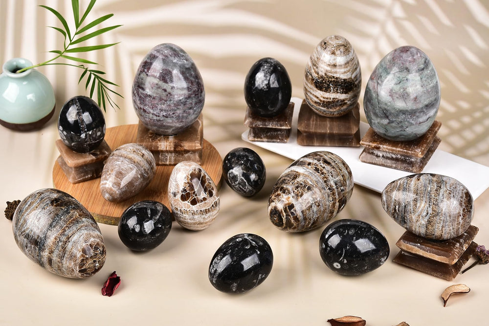 Amoystone natural color variations in the egg enrich interior aesthetics