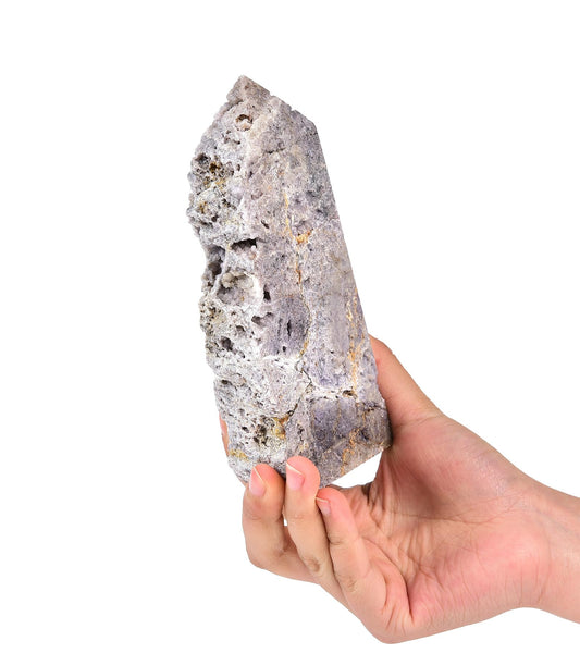 AMOYSTONE natural crystal wand tower designed for energy directing and mindful sessions.