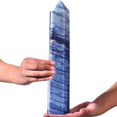 AMOYSTONE obelisk blue aventurine tower promotes calm energy in your home