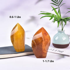 AMOYSTONE fluorite tower closeup showing natural color and spiral point design.