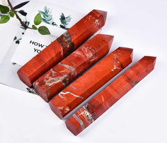 AMOYSTONE Red Jasper wand for spiritual practice and mindful ritual work.