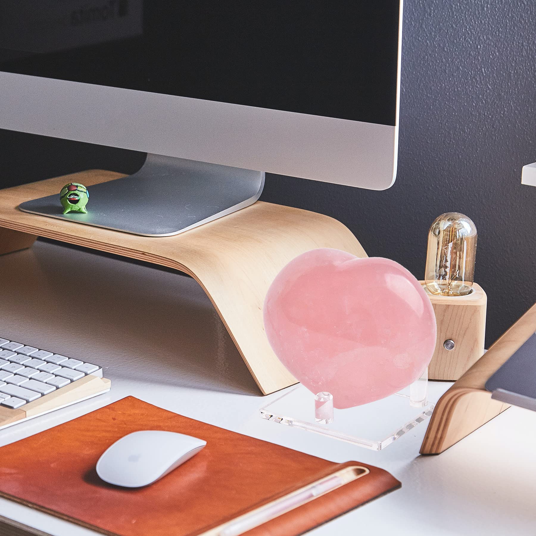 AMOYSTONE rose quartz heart gift idea for loved ones.