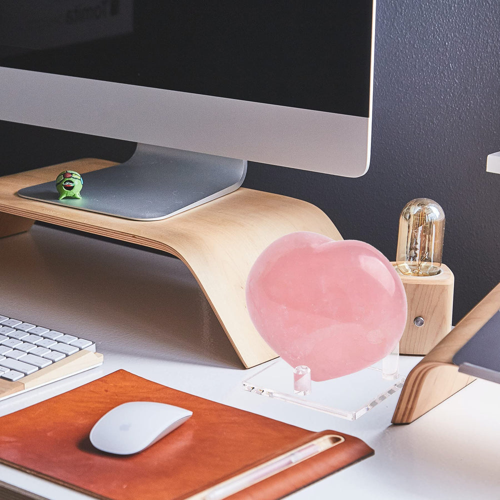 AMOYSTONE rose quartz heart gift idea for loved ones.