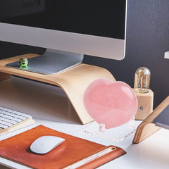 AMOYSTONE rose quartz heart gift idea for loved ones.