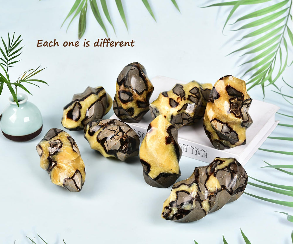 AMOYSTONE Septarian Flame Tower gift-ready stone for crystal lovers and collectors