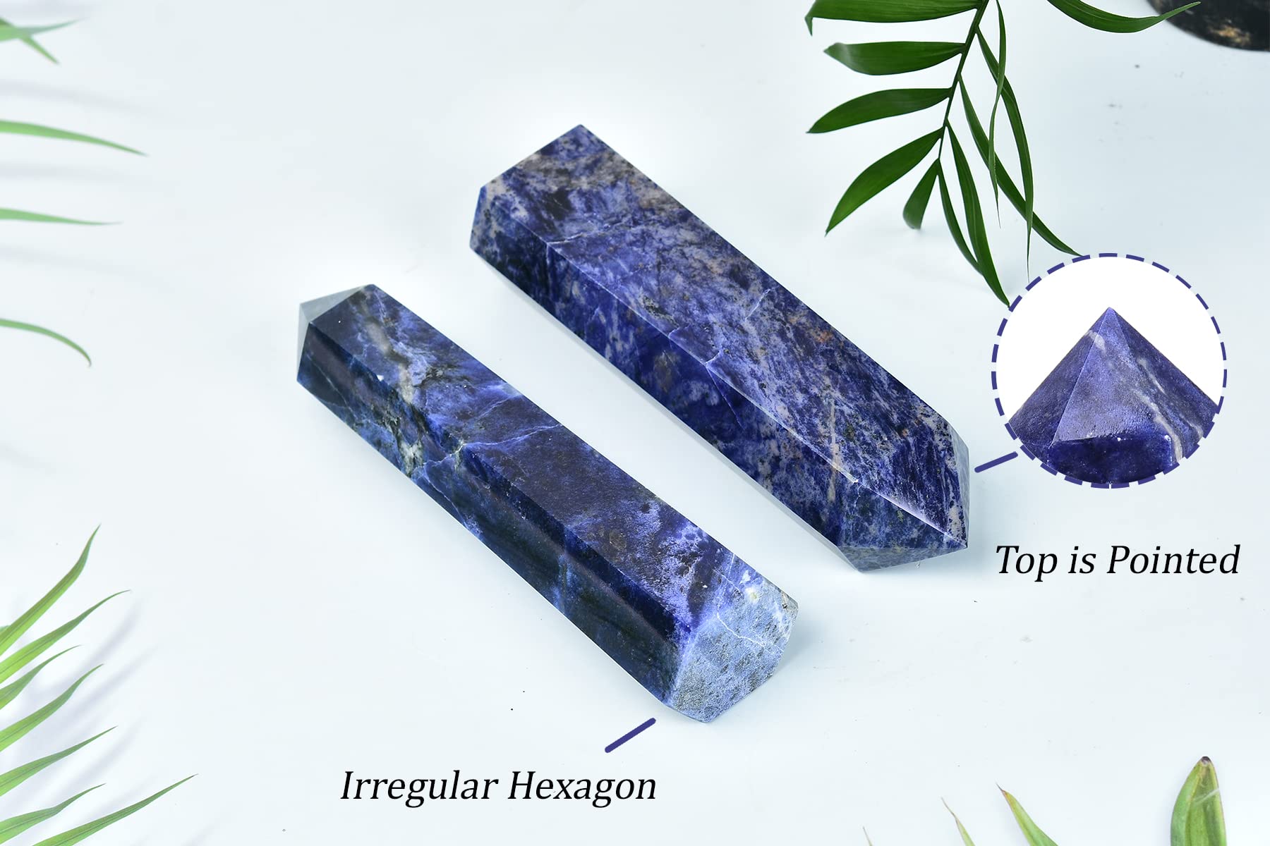 AMOYSTONE six-point wand with polished facets aids concentration.