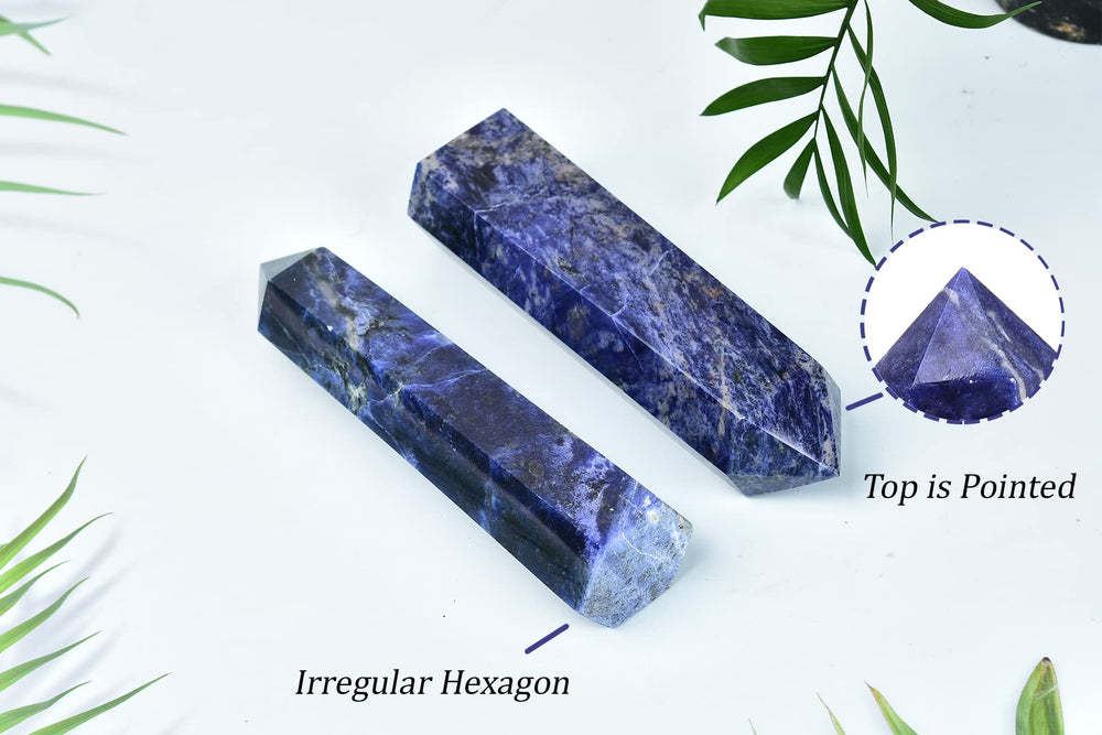 AMOYSTONE six-point wand with polished facets aids concentration.