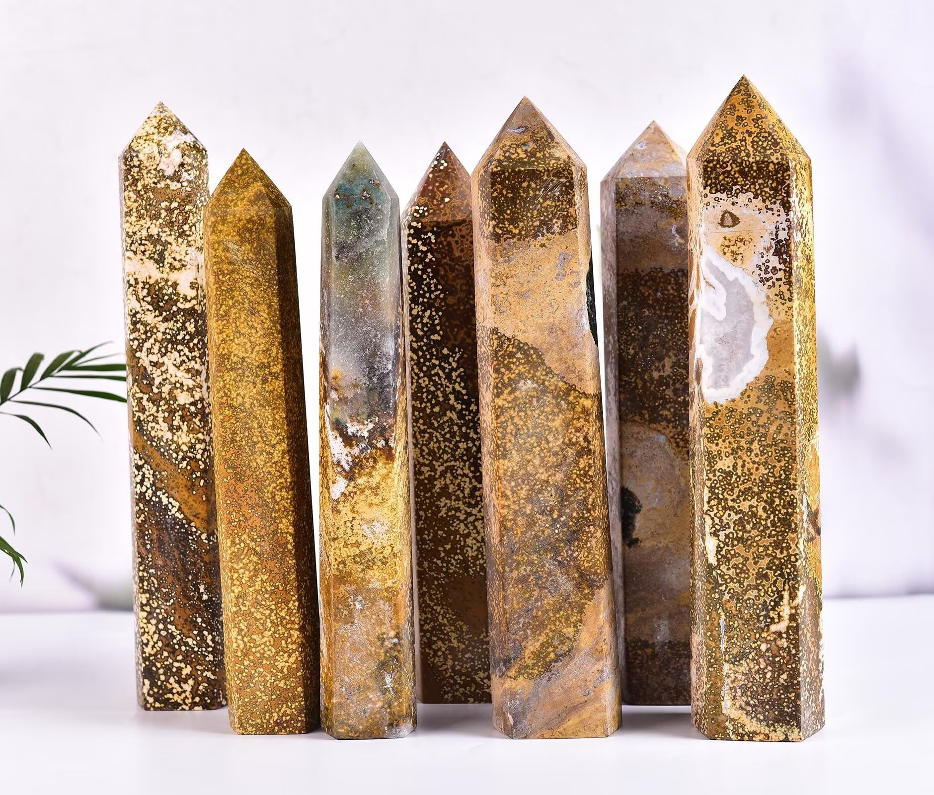 AMOYSTONE yellow jasper wand enhances home ambience and display.