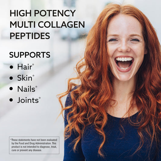Amplicell collagen powder scoop close-up demonstrating smooth mixing and neutral unflavored profile.