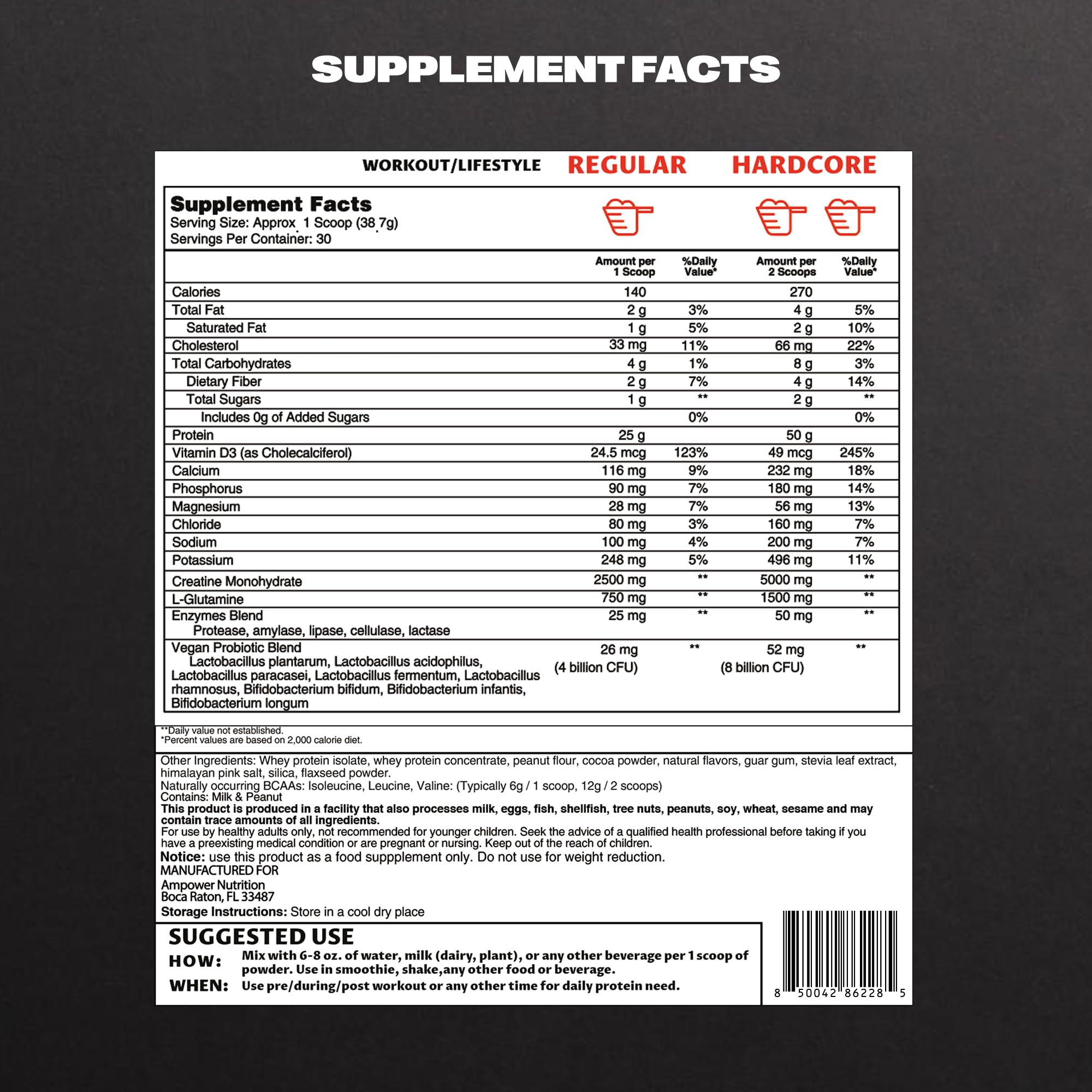 AMPOWER baking-friendly protein batter with chocolate notes