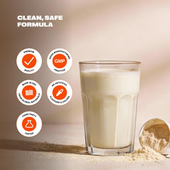AMPOWER Vanilla Bean Whey Powder tub highlights protein blend for muscle support