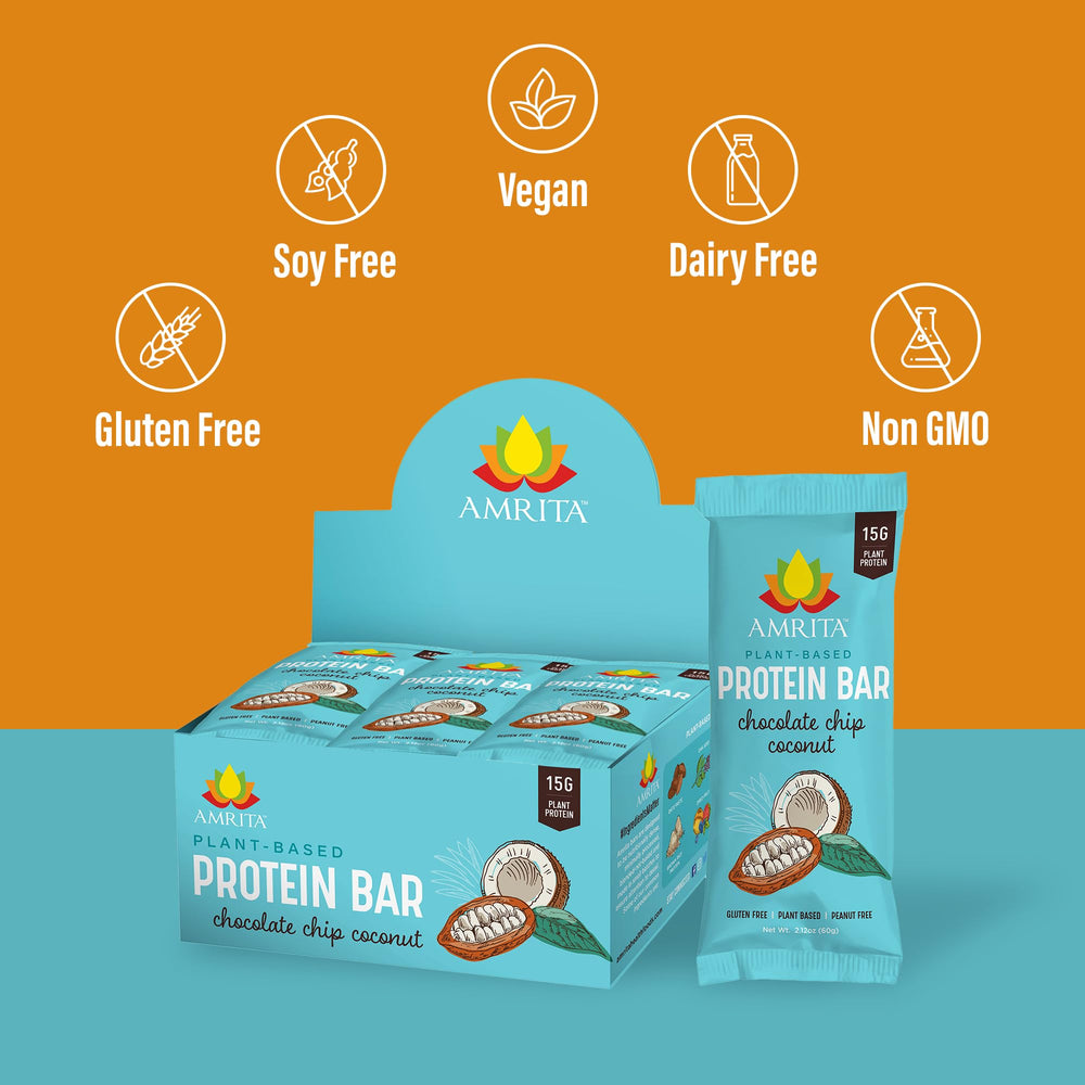 Amrita bar in hand during workout for convenient nourishing fuel.